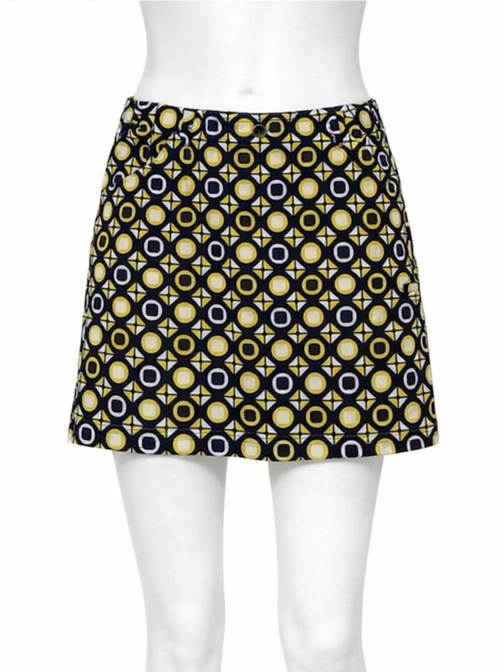 N’vo Geo Print Mini Skort Skirt Pockets Tennis Golf Sporty Preppy Activewear